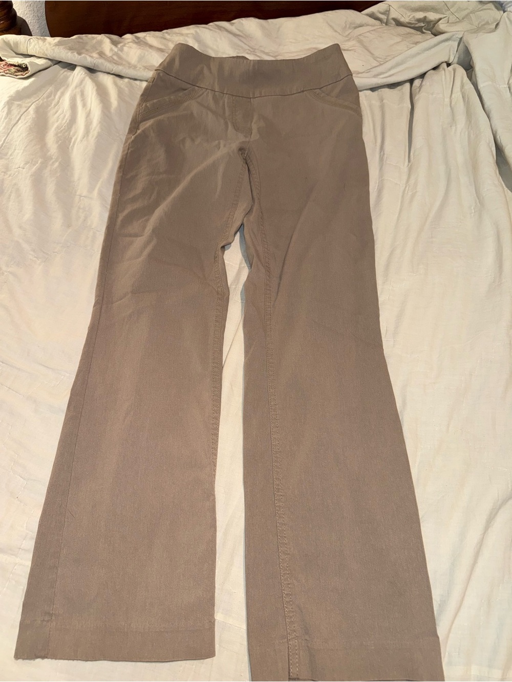 Westbound Petites Taupe Pull-On Bootcut Pants Size 4P